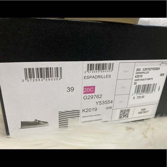 ❗️𝗦𝗢𝗟𝗗❗️BRAND NEW With Receipt CHANEL Espadrilles Ivory Size 39 - Picture 3 of 4